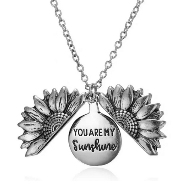 Sunflower You Are My Sunshine Pendant Necklace - Picture 2 of 4